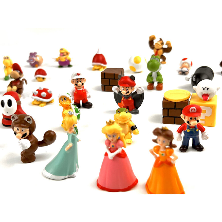 Figuurikomplekt Super Mario Bros, 48 tükki + mängukott цена и информация | Poiste mänguasjad | kaup24.ee