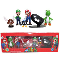 Figuuride komplekt Super Mario Bros, 6 tükki hind ja info | Poiste mänguasjad | kaup24.ee