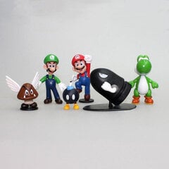 Figuuride komplekt Super Mario Bros, 6 tükki hind ja info | Poiste mänguasjad | kaup24.ee