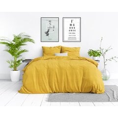 Комплект постельного белья Stone Washed 140x220cm, желтый, 100% хлопок цена и информация | Комплекты постельного белья | kaup24.ee