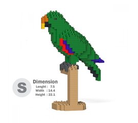 Konstruktor Jekca ST19MA14, Noble Roheline Punane Papagoi, 410 tk hind ja info | Klotsid ja konstruktorid | kaup24.ee