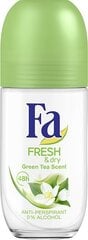 FA Fresh & Dry Ball Deodorant Green Tea, 50 мл стекла, 3 упаковочного комплекта цена и информация | Дезодоранты | kaup24.ee