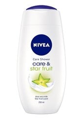 Nivea Care & Star Fruit Shower Gel 250ml, 6 pakendikomplekti цена и информация | Масла, гели для душа | kaup24.ee