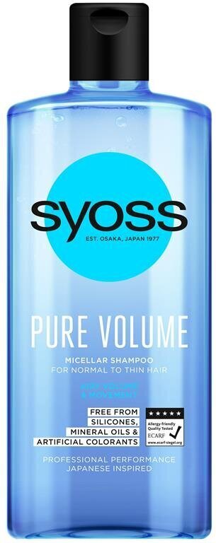 Syoss puhas helitugevuse šampoon 440ml, 6 pakendikomplekti цена и информация | Šampoonid | kaup24.ee