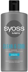 Syoss Men Clean & Cool Shampoo 440ML, 6 упаковочный комплект цена и информация | Шампуни | kaup24.ee