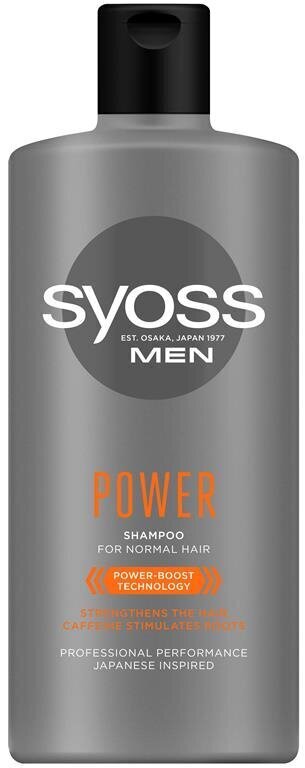 Syoss Men Power Shampoon 440ml, 6 pakendikomplekti hind ja info | Šampoonid | kaup24.ee