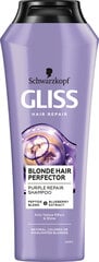 Gliss blond täiuslik või šampoon 250ml, 6 pakendikomplekti hind ja info | Šampoonid | kaup24.ee