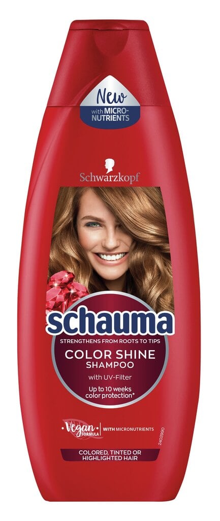 Schaum Color Glanzi šampoon värvitud juustele, 400ml, 5 pakendikomplekti цена и информация | Šampoonid | kaup24.ee