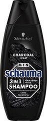 Schaum Men 3 в 1 шампунь для угля и глины, 400 мл, 5 набор упаковки цена и информация | Шампуни | kaup24.ee