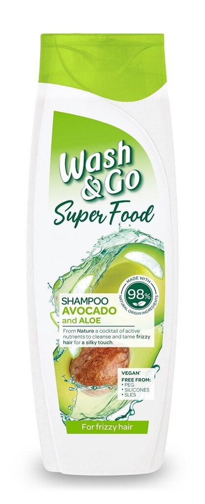 WASH&Go šampoon avokaado ja Aloevij, 400ml, 3 pakendikomplektiga цена и информация | Šampoonid | kaup24.ee