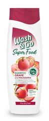 WASH&Go šampoon viinamarjade ja makadaamiaga, 400ml, 3 pakendikomplekti hind ja info | Šampoonid | kaup24.ee