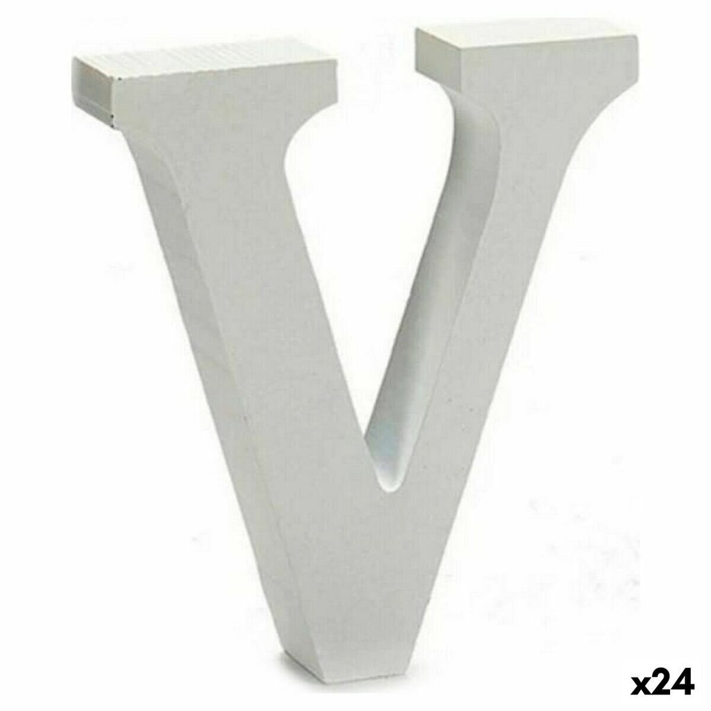 Täht V 2 x 11 cm Puit Valge (24 Ühikut) цена и информация | Sisustuselemendid | kaup24.ee