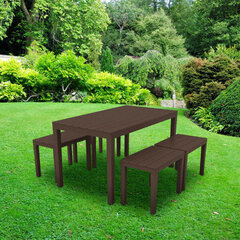 Комплект садовой мебели Ipae-Progarden Samona, коричневый цвет цена и информация | Комплекты уличной мебели | kaup24.ee