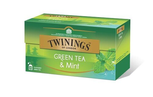 Roheline tee piparmündiga Twinings 25x1,6g, 40G, 4 pakendit цена и информация | Tee | kaup24.ee