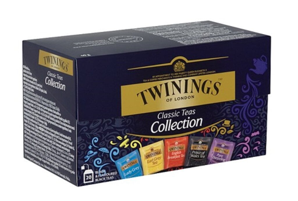 Must tee Black Tea Set Classic Collection Twinings, 20x2g, 40, 4 pakendit hind ja info | Tee | kaup24.ee