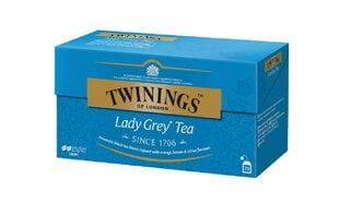 Must tee Black Tea Lady Gray Twinings 25x2G, 50G, 6 pakendit hind ja info | Tee | kaup24.ee