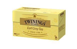 Must tee Earl Grey Twinings 25x2G, 50G, 6 pakendit цена и информация | Чай | kaup24.ee