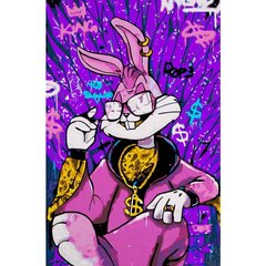 Maalimiskomplekt numbrite järgi Bugs Bunny 50x33 hind ja info | Maalid numbri järgi | kaup24.ee