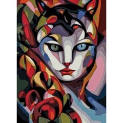 Набор для рисования по номерам Женщина-кошка 50x35 цена и информация | Живопись по номерам | kaup24.ee