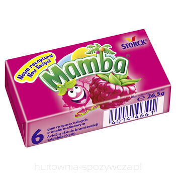 Kommid Mamba Fruit Single 26,5 g, 48 tk pakendis hind ja info | Maiustused | kaup24.ee