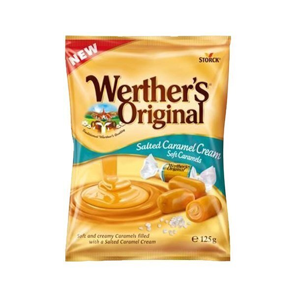 Kommid Werther's Soft Salted Caramels 125 g, 15 tk pakendis hind ja info | Maiustused | kaup24.ee