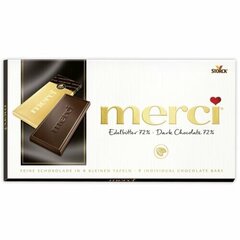 Šokolaad Merci Dark Chocolate 72% 100 g, 4 pakendit hind ja info | Maiustused | kaup24.ee