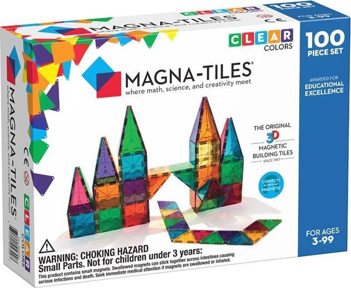 Konstruktor Magna Tiles Värviline, 100 o. hind ja info | Klotsid ja konstruktorid | kaup24.ee