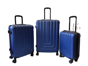 Набор чемоданов 3 шт., темно-синий цена и информация | Чемоданы, дорожные сумки | kaup24.ee