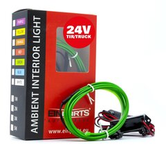 EinParts LED valgusriba auto kaunistamiseks 24V - pikkus 1M, värvus Roheline hind ja info | Auto salongitarvikud | kaup24.ee