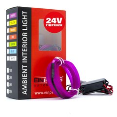 Светодиодная лента EinParts для украшения автомобиля 24B - длина 1M, цвет Фиолетовый цена и информация | Части салона автомобиля | kaup24.ee