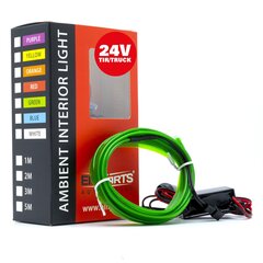 EinParts LED valgusriba auto kaunistamiseks 24V - pikkus 2M, värvus Roheline hind ja info | Auto salongitarvikud | kaup24.ee