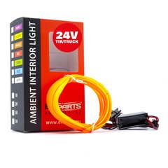 EinParts LED valgusriba auto kaunistamiseks 24V - pikkus 2M, värvus Oranž hind ja info | Auto salongitarvikud | kaup24.ee