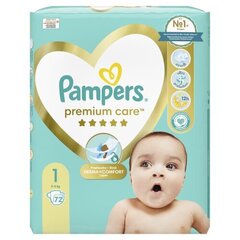 Подгузники Pampers Premium Care 1 (2-5 кг), 72 шт. цена и информация | Подгузники | kaup24.ee