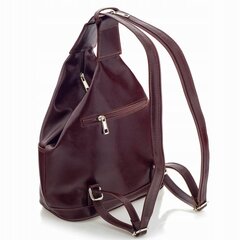 Элегантный бордовый кожаный рюкзак для женщин цена и информация | Женские сумки | kaup24.ee