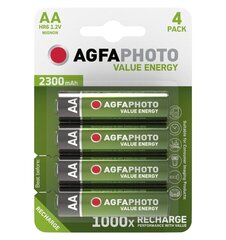 Laetavad patareid AgfaPhoto AA 2300mAh, 4 tk цена и информация | Батарейки | kaup24.ee