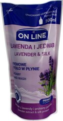 Vedelseebi täide On Line Probiotic Formula Lavendel ja siid, 500ml цена и информация | Мыло | kaup24.ee