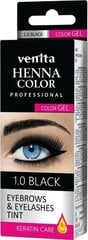 Kulmu- ja ripsmevärv Venita Professional Henna Color 1.0 Black hind ja info | Kulmuvärvid, -pliiatsid | kaup24.ee