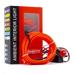 EinParts LED valgusriba auto kaunistamiseks 12V - pikkus 3M, värvus Punane hind ja info | Auto salongitarvikud | kaup24.ee
