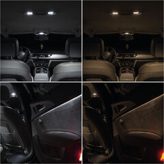 Audi A4 B8 - LED salongi valgustuse pirnide komplekt 5500K Külm valge hind ja info | Autopirnid | kaup24.ee
