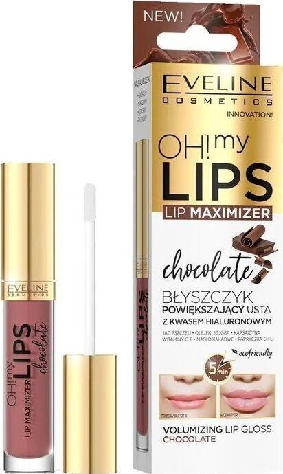 Huuleläige Eveline Oh! My Lips Lip Maximizer Chocolate, 4.5ml hind ja info | Huulepulgad, -läiked, -palsamid, vaseliin | kaup24.ee