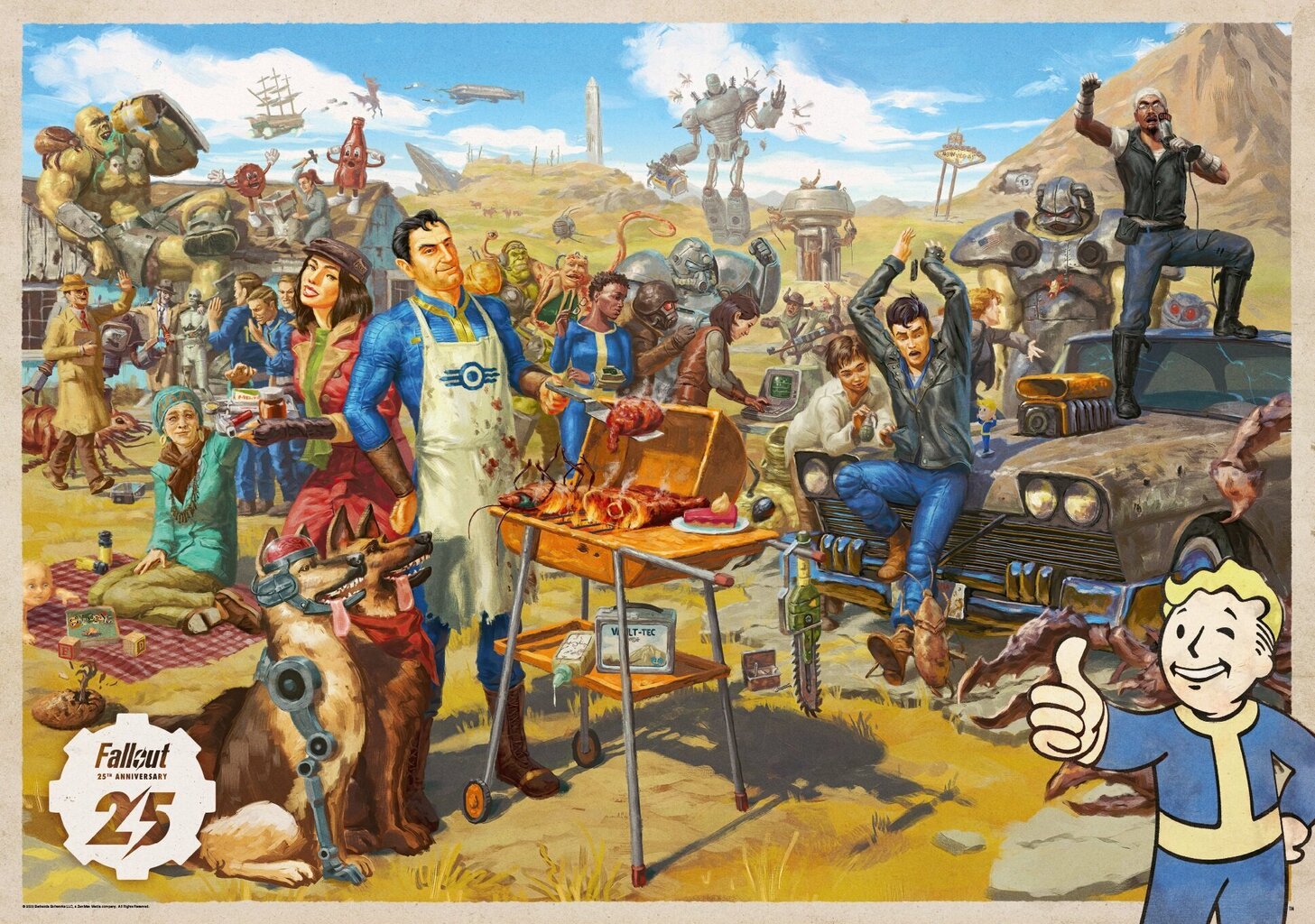 Pusle Fallout 25th Anniversary Puzzle 1000 tk hind ja info | Pusled | kaup24.ee