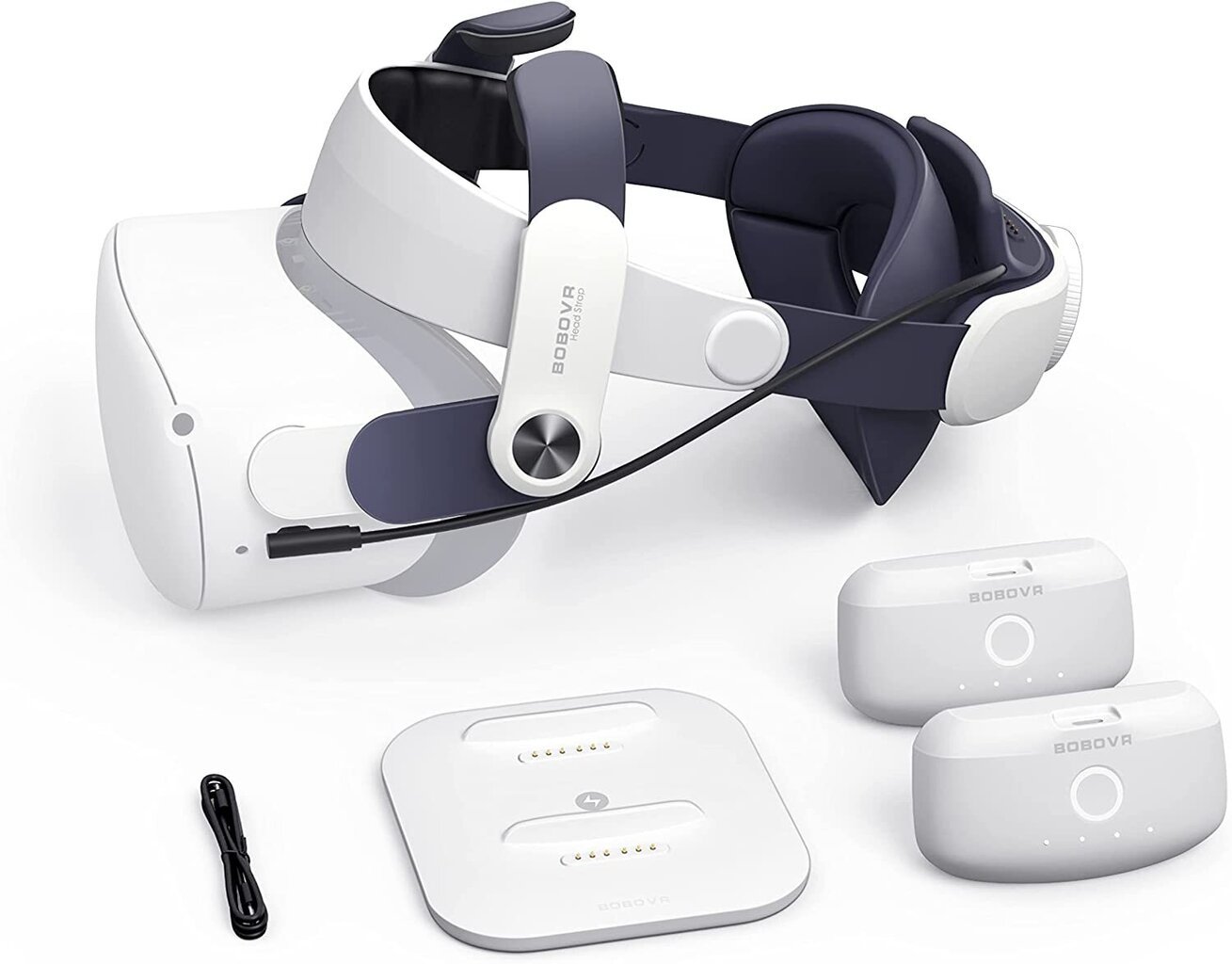 VR-peakomplekti tarvik Bobovr M2 Pro Elite Strap + Extra Battery + Charging Station for Oculus (Meta) Quest 2 цена и информация | Mängukonsoolide lisatarvikud | kaup24.ee