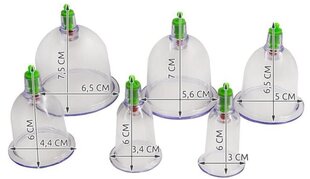 Vaakummassaažikupud Soulima, 12 tk. цена и информация | Аксессуары для массажа | kaup24.ee