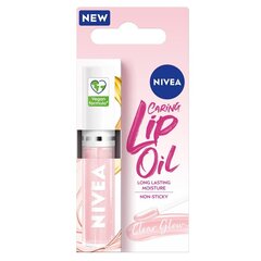 Масло для губ Nivea Caring Lip Oil Clear Glow, 5,5 мл цена и информация | Помады, бальзамы, блеск для губ | kaup24.ee