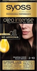 Syoss Intense Diration Hair Cream, 2-10 черный коричневый, 3 упаковочного набора цена и информация | Краска для волос | kaup24.ee