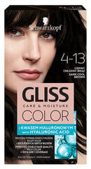 Gliss Color 4-13 juuksevärvi külm tumepruun, 3 pakendikomplekti hind ja info | Juuksevärvid | kaup24.ee