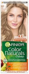 Garnier Color Naturals juuksevärv 8, 1 tuhablond, 3 pakendikomplekti hind ja info | Juuksevärvid | kaup24.ee