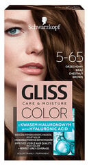 Gliss Color 5-65 Каштан для красителя волос, 3 упаковочного набора цена и информация | Краска для волос | kaup24.ee