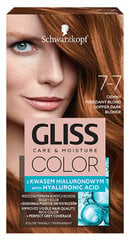 Gliss Color 7-7 juuksevärvi liiva vask, 3 pakendikomplekti hind ja info | Juuksevärvid | kaup24.ee