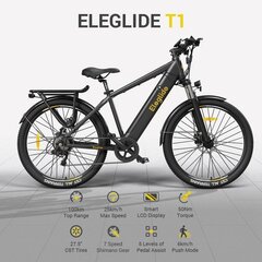 Электрический велосипед Eleglide T1, 27,5", черный цена и информация | Электровелосипеды | kaup24.ee